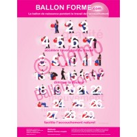 Affiche Ballon Forme couple pour l'accouchement 